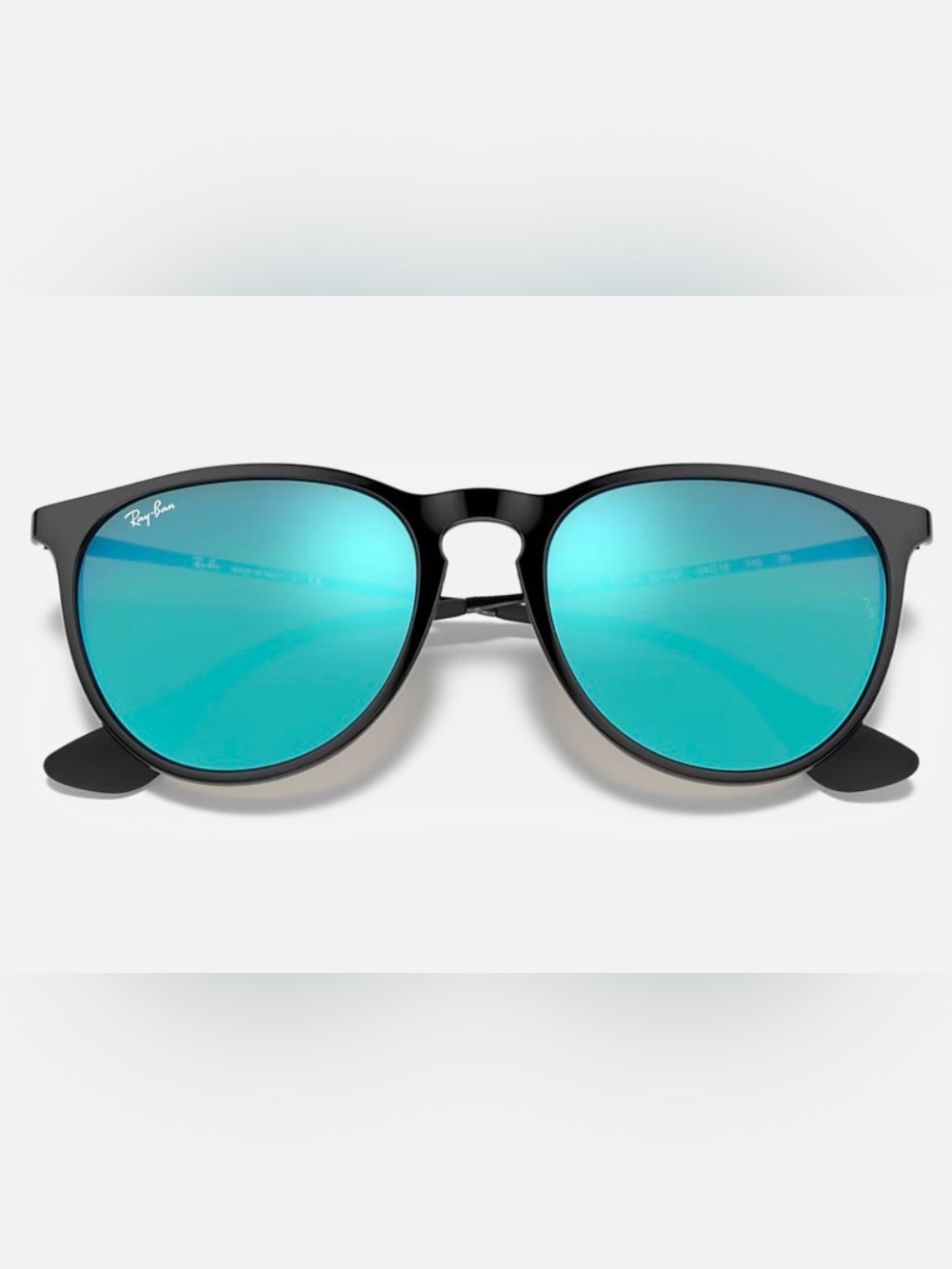 Ray-Ban ERIKA CLASSIC Black Frame Sunglasses with Blue Mirrored Lenses